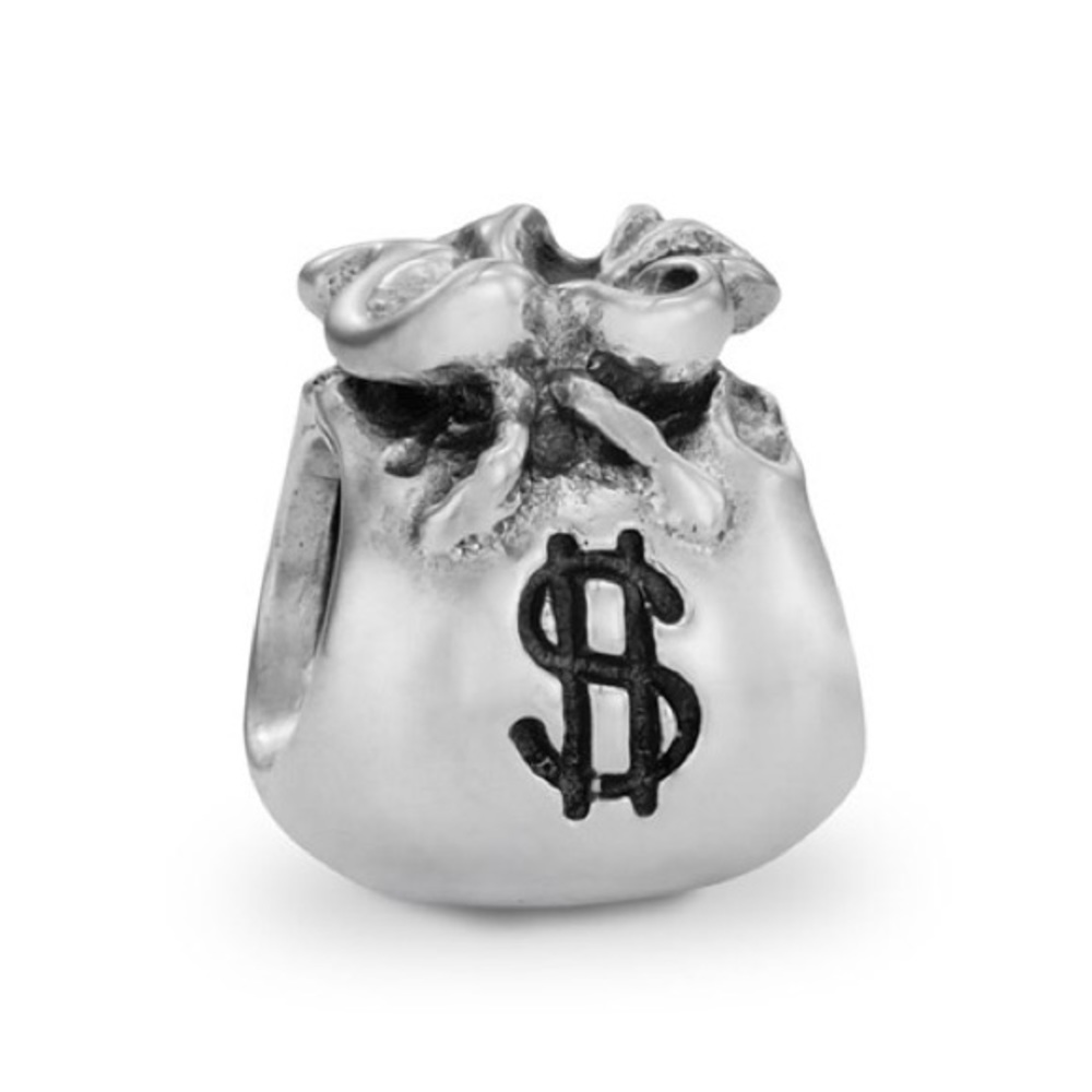 Pandora money bag charm authentic silver